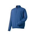 Men's FootJoy Heather Blue Merino Half Zip Sweater